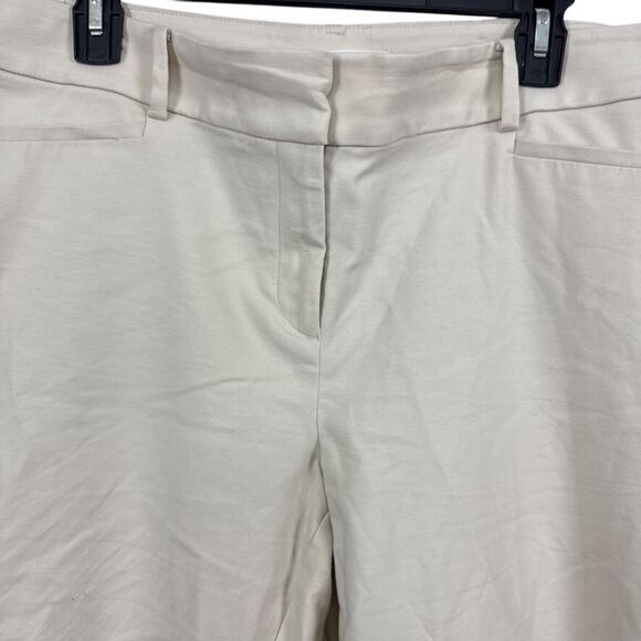 Ann Taylor Loft Womens Beige Khakis Chinos Ankle Cropped Pants Stretch Cotton 14 - Picture 5 of 16